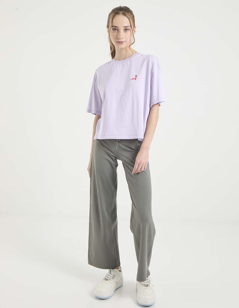 Playera manga corta cuello redondo para mujer 1