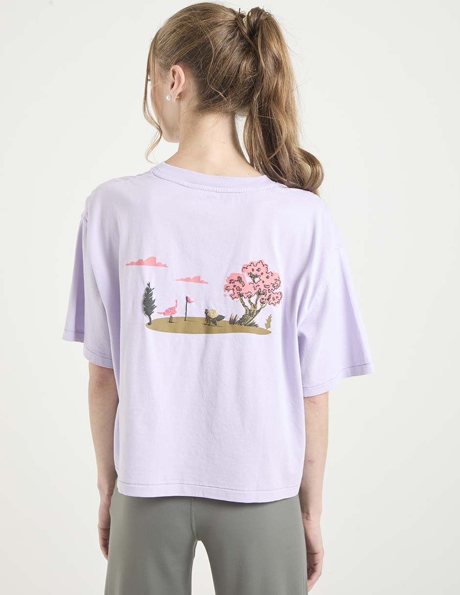 Playera manga corta cuello redondo para mujer 2