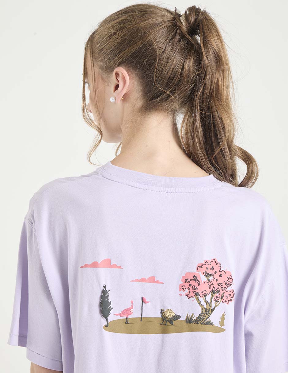 Playera manga corta cuello redondo para mujer 4