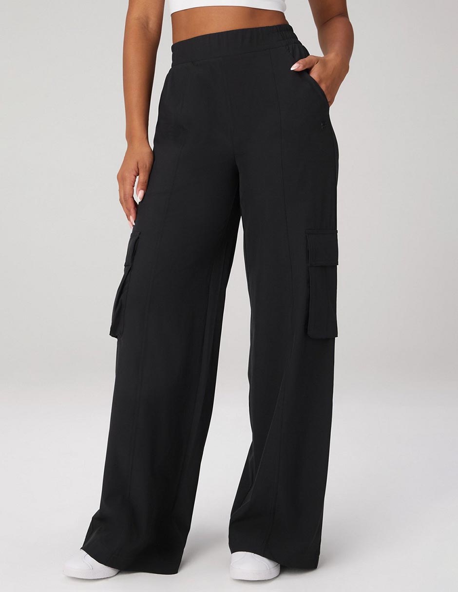 Pants regular con elástico para mujer