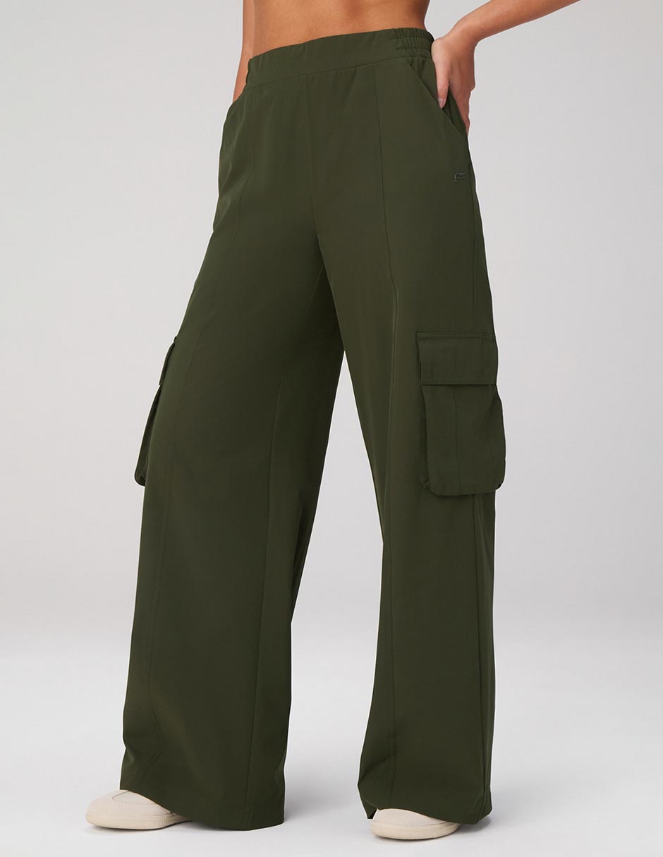 Pants regular con elástico para mujer