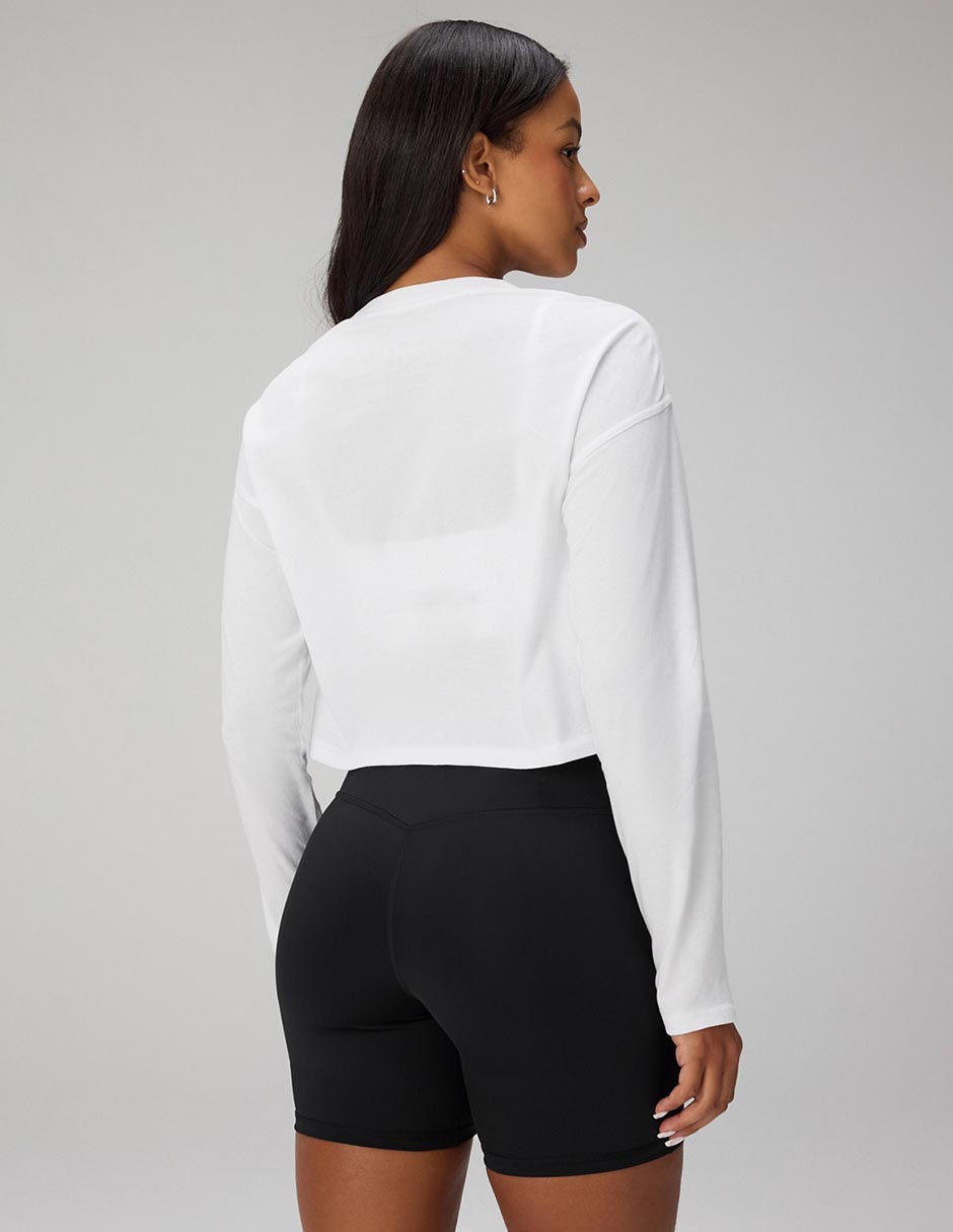 Playera manga larga cuello redondo para mujer 2