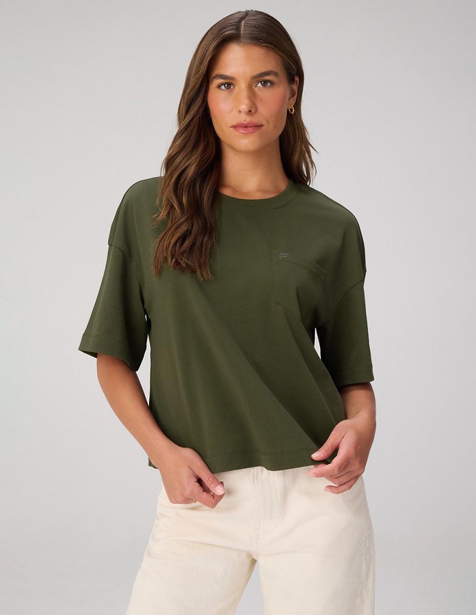 Playera manga corta cuello redondo para mujer Playera manga corta cuello redondo para mujer