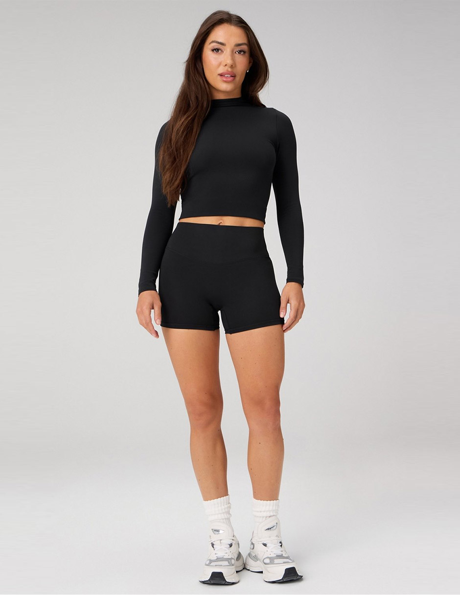 Playera manga larga Khloe cuello alto para mujer 3